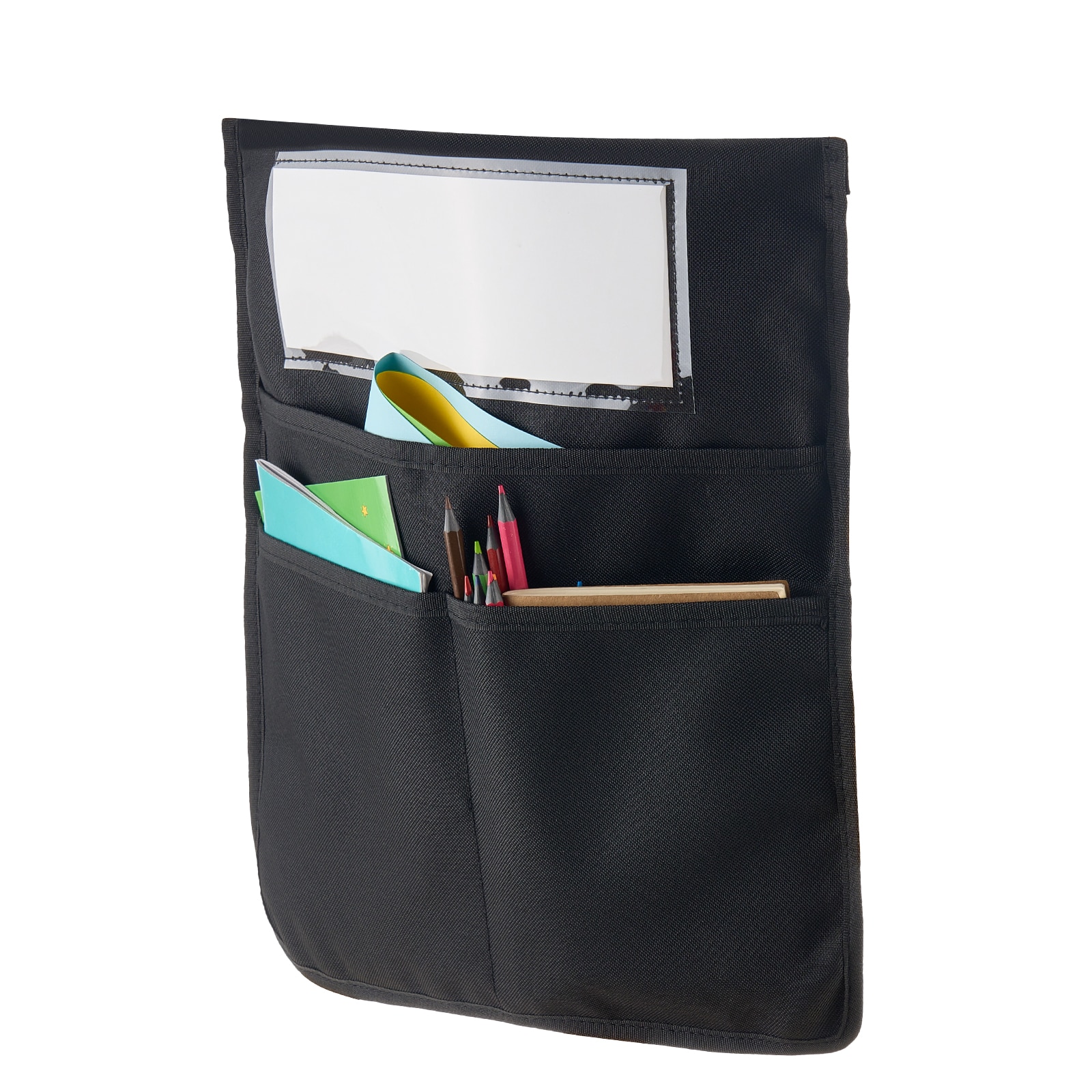 Black Classroom Seat Pockets With Name Tags For Organising Sets_voghion.com